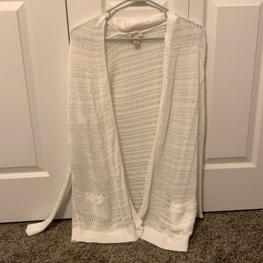White cardigan